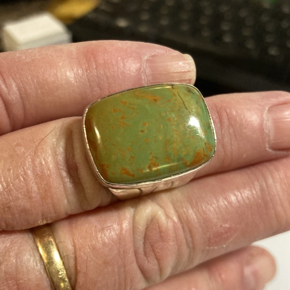 925 gaspeite Jay king ring - Picture 5 of 7